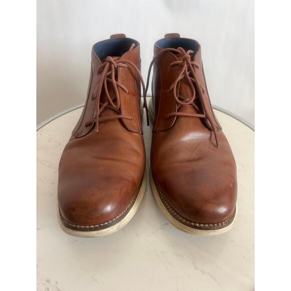 COLE HAAN ORIGNAL GRAND CHUKKA ANKLE BOOTS WOODBURY IVORY LACE UP SIZE 11M - Picture 2 of 11